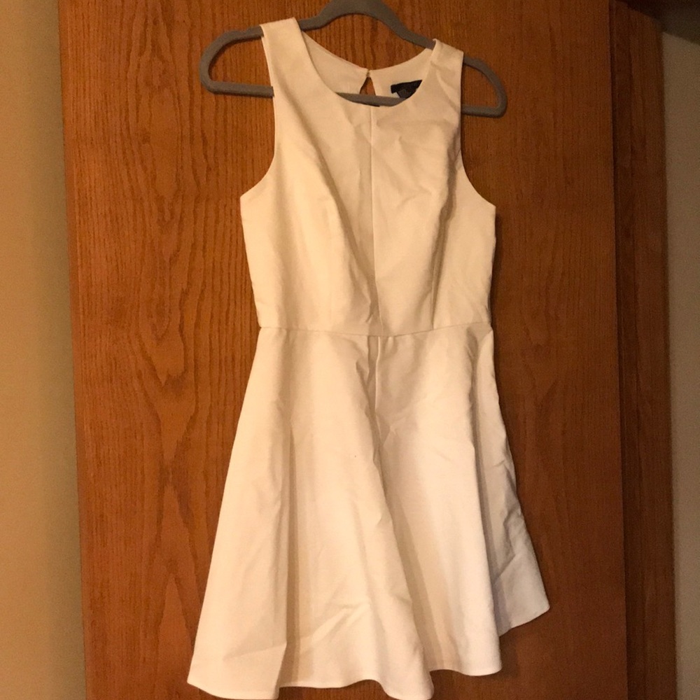 White forever 21 open back dress